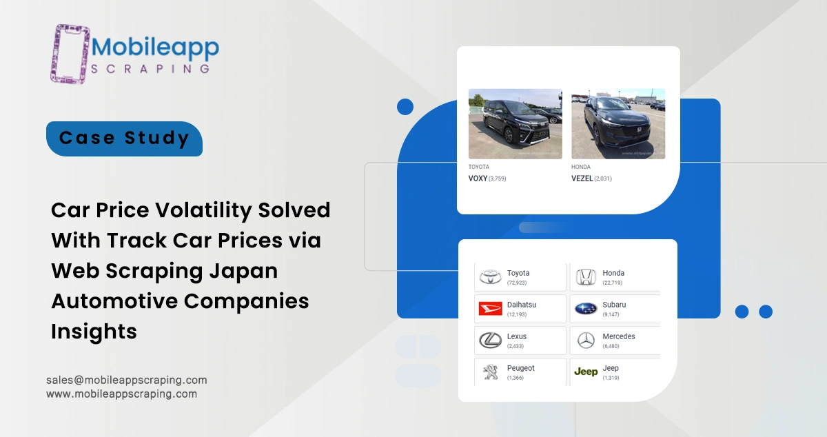 Car Price Volatility Solved With Track Car Prices via Web Scraping Japan Automotive Companies Insights